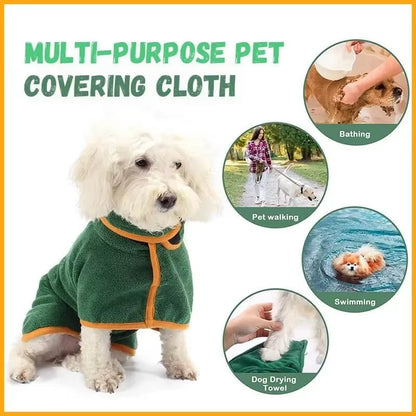 Dog Bathrobe Microfiber Quick Drying Bathrobe Bath Towels for Small Medium Large Dogs Cats Pet Clothes Coat Dog Accessories