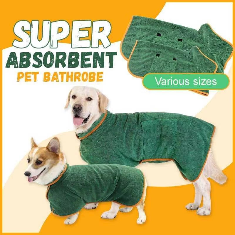 Dog Bathrobe Microfiber Quick Drying Bathrobe Bath Towels for Small Medium Large Dogs Cats Pet Clothes Coat Dog Accessories